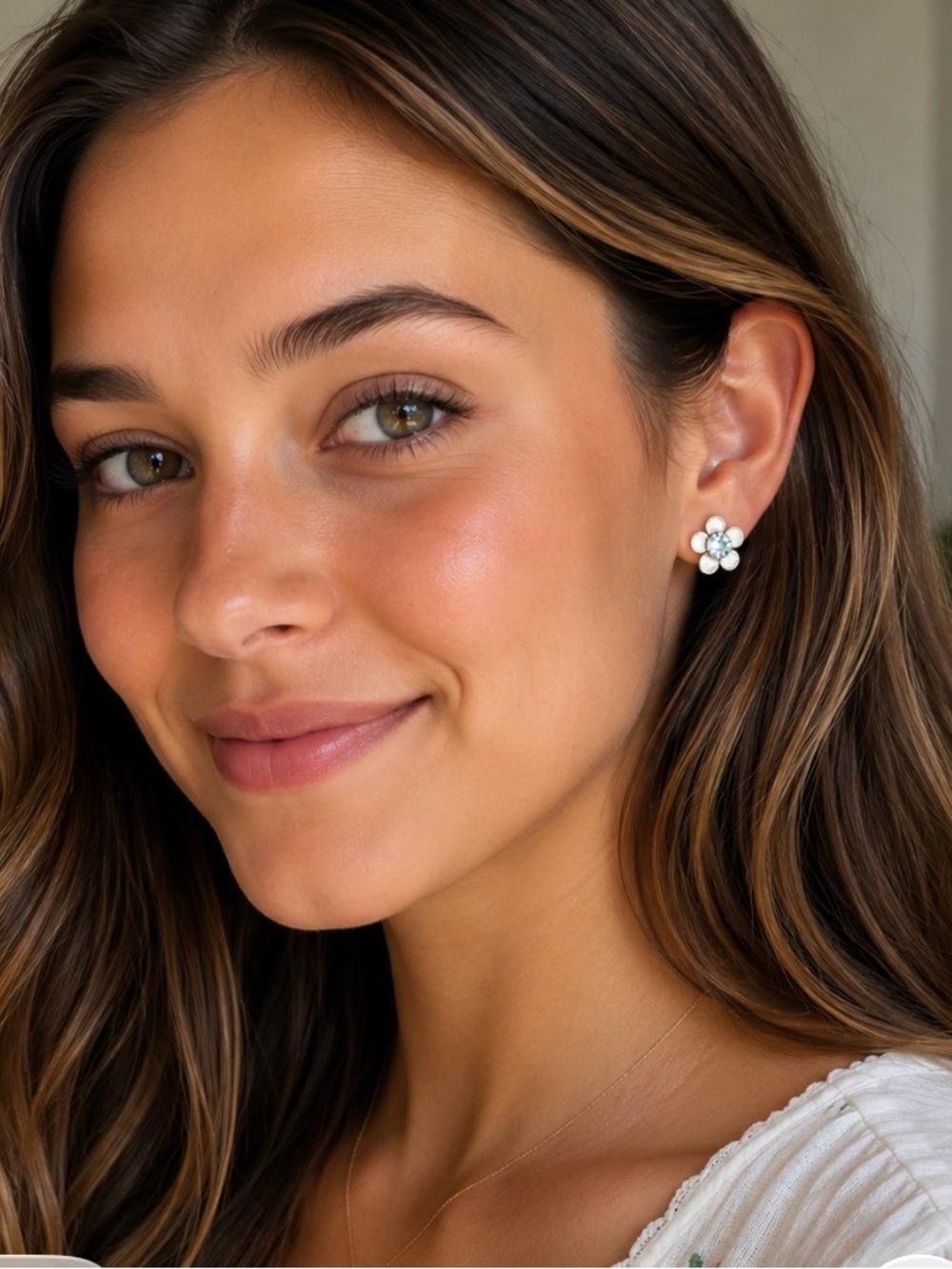 Floral Cluster Stud Earrings - Elegant Everyday Accent